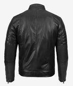 Men's Real Lambskin Leather Black Biker Style Jacket - The Jacket Mastery