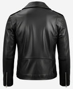 Negan Men's Black Asymmetrical Belted Leather Jacket - The Jacket Mastery